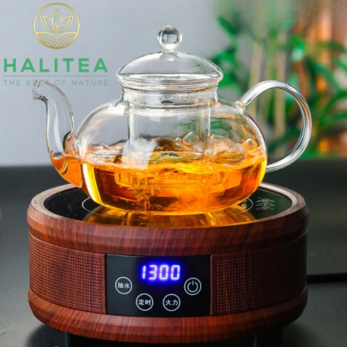 Ấm Thủy Tinh Pha Trà Hoa Cao Cấp 400/600/800ml