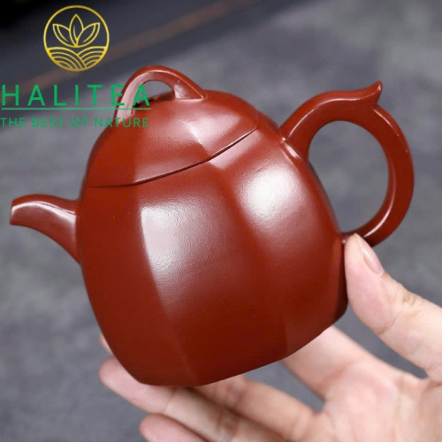 Ấm Tử Sa Bát Phương Tần Quyền Đại Hồng Bào 220ml – Nguyên Khoáng Thủ Công