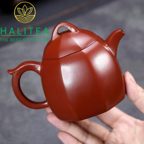 Ấm Tử Sa Bát Phương Tần Quyền Đại Hồng Bào 220ml – Nguyên Khoáng Thủ Công