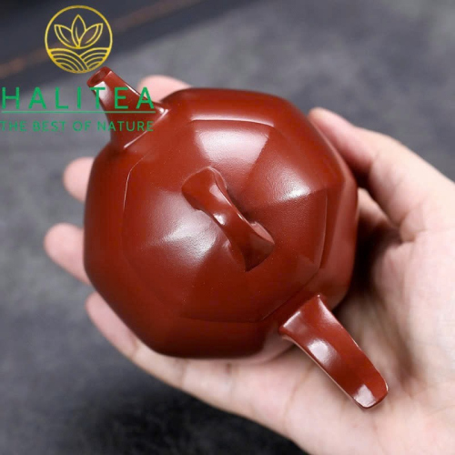 Ấm Tử Sa Bát Phương Tần Quyền Đại Hồng Bào 220ml – Nguyên Khoáng Thủ Công