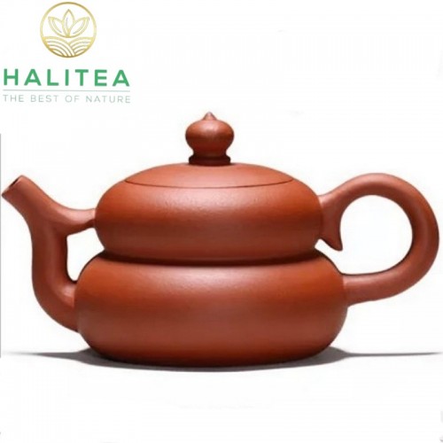 Ấm Tử Sa Dáng Hồ Lô Lọc Hoa Mai 180ml