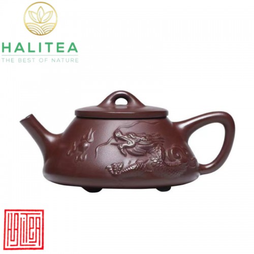Ấm Tử Sa Dáng Thạch Biều Long Ẩn Tử Nê 280ml