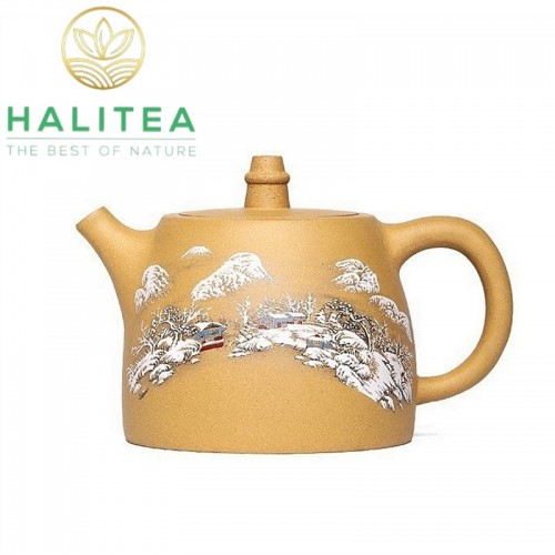 Ấm Tử Sa Hán Đạc Hoàng Kim Đoạn Nê 500ml