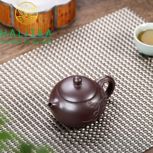 Ấm Tử Sa Hoa Khí Tây Thi Lão Tử Nê 200ml – Nguyên Khoáng Thủ Công