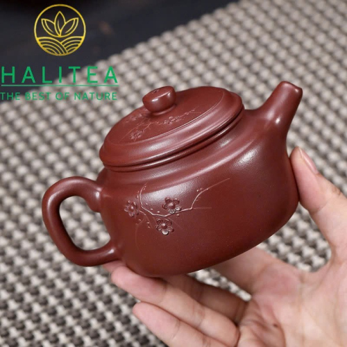 Ấm Tử Sa Mai Hoa Đức Chung Huyết Long Sa 200ml
