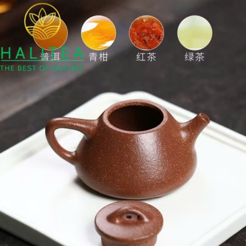 Ấm Tử Sa Mini Tử Dã Thạch Biều Giáng Pha Nê Thô Sa 90ml – Nguyên Khoáng Thủ Công Nghi Hưng