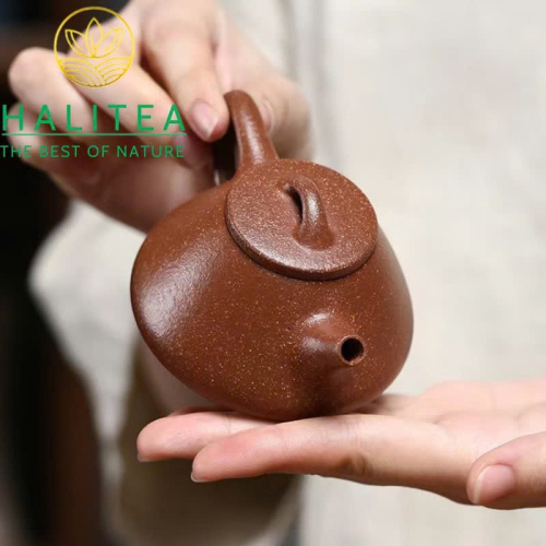 Ấm Tử Sa Mini Tử Dã Thạch Biều Giáng Pha Nê Thô Sa 90ml – Nguyên Khoáng Thủ Công Nghi Hưng
