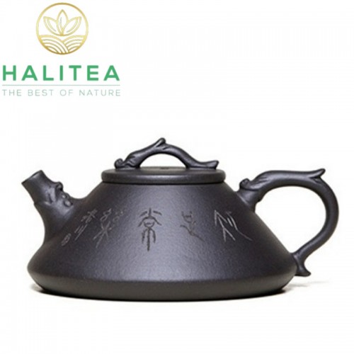 Ấm Tử Sa Thạch Biều Tử Dã Tường Long Hắc Nê 180ml