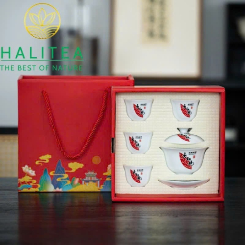 Bộ Ấm Chén Công Phu Đại Hồng Bào – Bộ Trà Cao Cấp Hộp quà Tặng