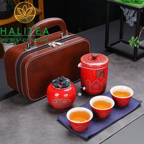 Bộ Ấm Trà Du Lịch Sứ Cao Cấp