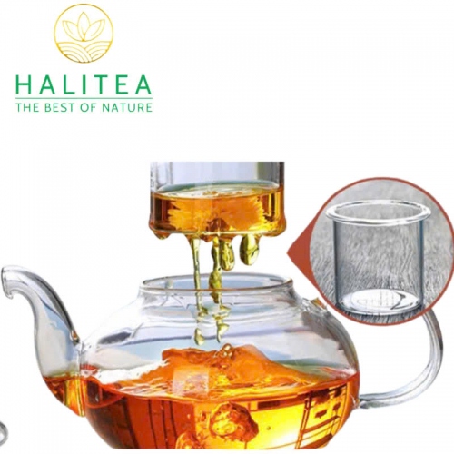 Bộ Ấm Trà Lõi Lọc Thuỷ Tinh Chén 2 Lớp 600ml