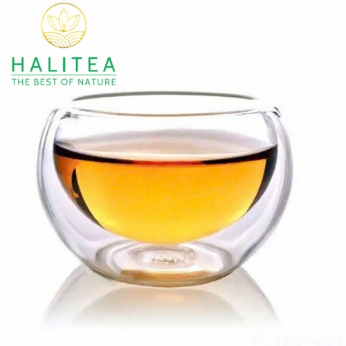 Bộ Ấm Trà Lõi Lọc Thuỷ Tinh Chén 2 Lớp Đế Nến Tròn 600ml