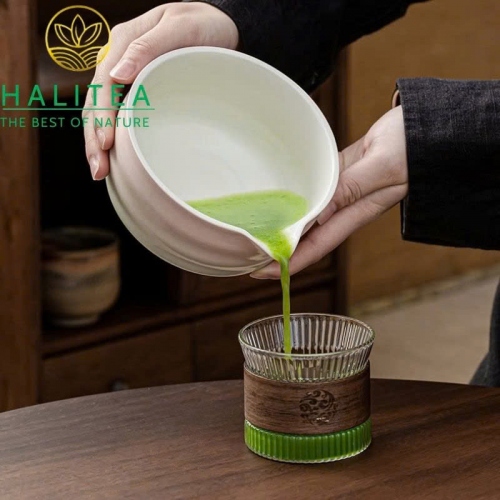 Bộ Trà Đạo Matcha Nhật Bản – 05 Món (Hộp Xanh, Có Vòi)