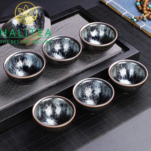 Cặp Chén Kiến Trản Thất Sắc – Đối Bôi Quà Tặng Cao Cấp