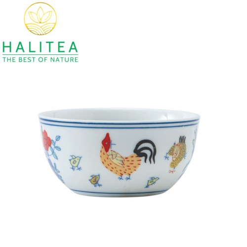 Chén Trà Sứ Đức Hoá Con Gà Trống 50ml