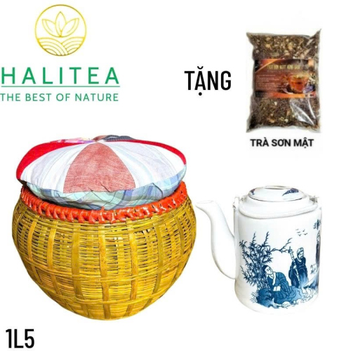 Combo Bộ Ấm Tích 1,5L, 3,0L+ Giành Ủ Trà + Trà Sơn Mật Hồng Sâm 200Gr