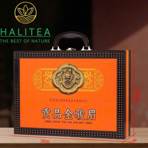 Hồng Trà  Kim Tuấn Mi Cống Phẩm – Hộp Quà Kim Hoàng 250g