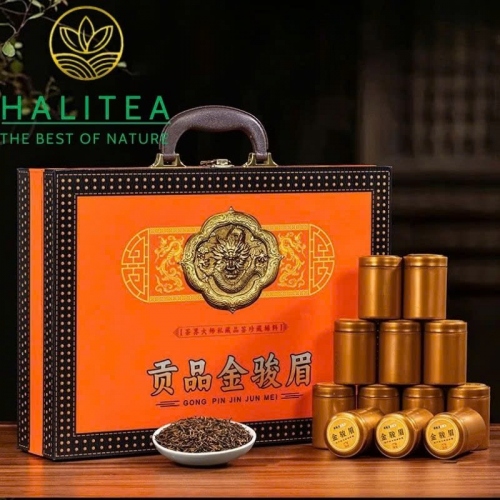 Hồng Trà  Kim Tuấn Mi Cống Phẩm – Hộp Quà Kim Hoàng 250g