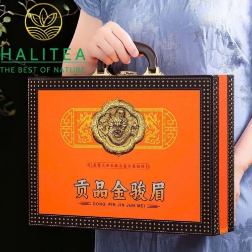 Hồng Trà  Kim Tuấn Mi Cống Phẩm – Hộp Quà Kim Hoàng 250g