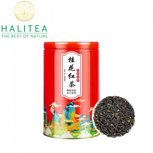 Hồng Trà Chính Sơn Tiểu Chủng Quế Hoa - Osmanthus Black Tea Lon Thiếc 100gr