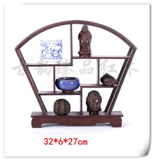 Kệ Gỗ Trưng Bày Bàn Trà Hình Quạt