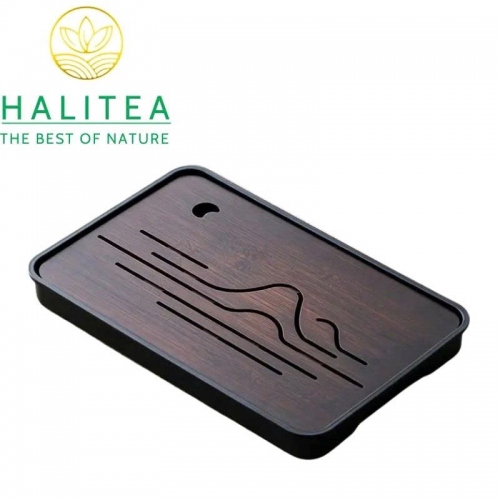Khay Trà Gỗ Hồ Đào Đế Nhựa KG2828