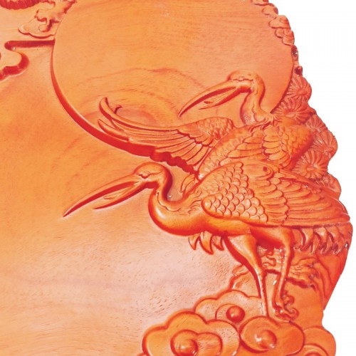 Khay Trà Gỗ Hương Tự Nhiên Nguyên Tấm KT 63, 32, 3,5 cm Hoa Sang Trọng
