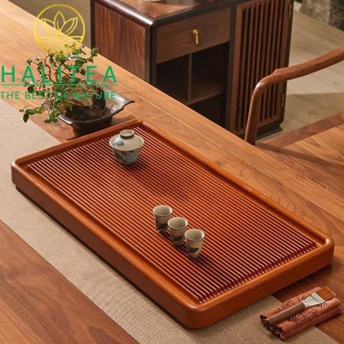 Khay Trà Phíp Bakelite 70x40cm Cao Cấp, Màu Nâu Đỏ, Thoát Nước Nhanh