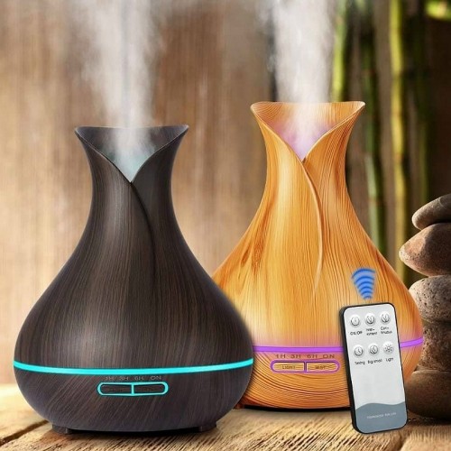 Máy Khuếch Tán Tinh Dầu Tulip 550ml (Remote) + Tặng Chai Tinh Dầu 10ml