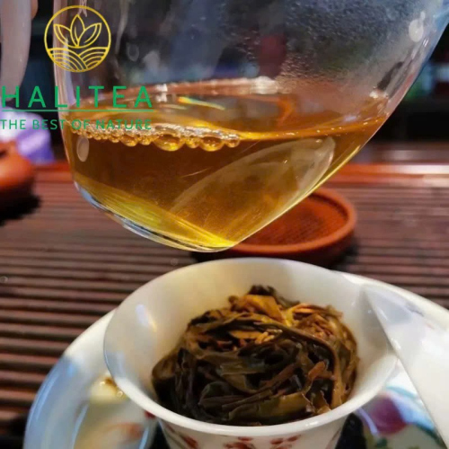 Phổ Nhĩ Sống Đại Ích 2003 Lục Tinh Khổng Tước Ban Chương Bánh 357g