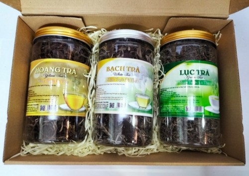 Set Quà Tặng 03 Loại Trà Shan Tuyết Cổ Thụ Hà Giang Hộp Hali Tea