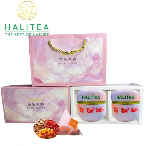Set Quà Tặng - 12 Loại Trà Thảo Dược Halitea Túi Tam Giác Cao Cấp
