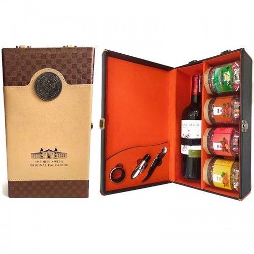 Set Quà Tết Hộp Da Màu Đỏ Cao Cấp RDO330