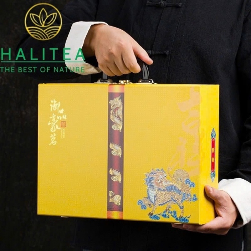 Thiết Quan Âm (Tie Guan Yin) Hộp  Quà Tặng Vali Vàng Kim Long 30 Hũ 420g