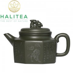 Ấm Tử Sa Bát Phương Long Tôn Lục Nê 240ml