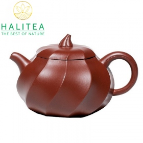 Ấm Tử Sa Lăng Hoa Xoắn Đại Hồng Bào Có Giấy Chứng Thư 250ml