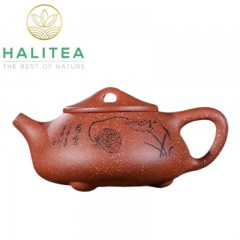 Ấm Tử Sa Thạch Biều Huyết Long Lọc Tổ Ong Có Chứng Thư 240ml...