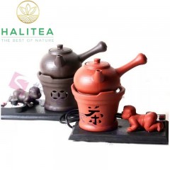 Bộ Ấm Bếp Điện Pha Trà Đất Nung Quai Siêu Kiểu Nhật 400ml