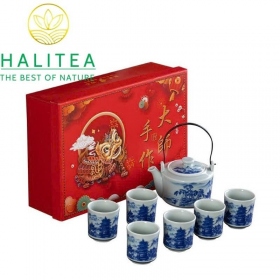 Bộ Ấm Trà Thanh Hoa Đề Lương 1 Ấm 6 Chén – Sứ Đức Hoá |...
