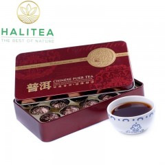 Phổ Nhĩ Chín Viên Hương Nếp Hộp Thiếc 75Gr