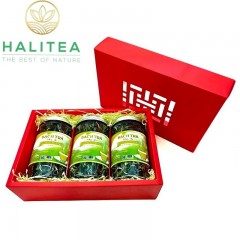 Set Bạch Trà Mẫu Đơn Shan Tuyết Cổ Thụ Hộp Giấy 3 Hũ 80G