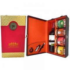 Set Quà Tết Hộp Da Màu Đỏ Cao Cấp RDO330