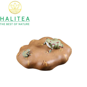 Tea Pet Ếch Xanh Trên Đá Tử Sa – Trà Sủng Song Phún Thủ Công...