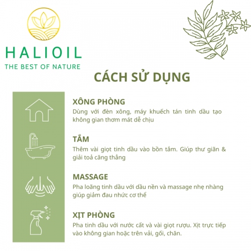 Tinh Dầu Ngọc Lan Tây HALIOIL - Ylang Ylang Chai 10ml