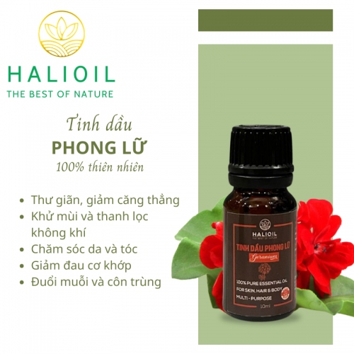 Tinh Dầu Phong Lữ HALIOIL - Geranium Chai 10ml