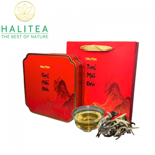 Trà Bánh Bạch Mẫu Đơn Tây Côn Lĩnh Hà Giang 300gr/bánh - Hộp Thiếc Đỏ