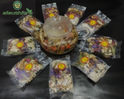 Trà Bổ Dưỡng Halivina Cao Cấp 9Tea Hộp Kiếng 20 Gói 160G