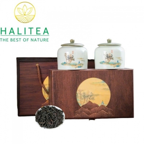 Trà Đại Hồng Bào (Da Hong Pao) Danh Trà Nham Vũ Di - Hộp Quà Sứ Cao Cấp 250g