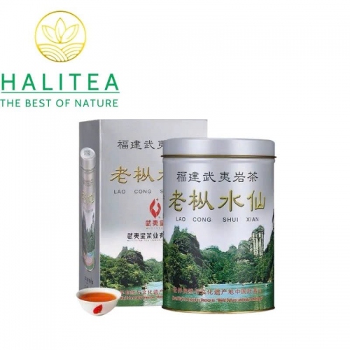 Trà Lão Tùng Thủy Tiên (Lao Cong Shui Xian) - Vũ Di Nham Trà Hộp Thiếc 125g