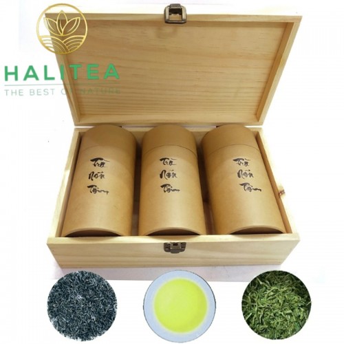 Trà Nõn Tôm Tân Cương Thái Nguyên Cao Cấp Hộp Gỗ 300g
